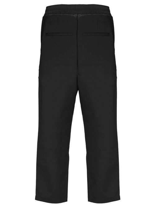 black stretch-cotton twill weave pleat detailing Family first | PS2405BLACK